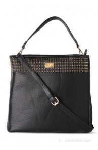 Allen Solly Women Black Leatherette Sling Bag